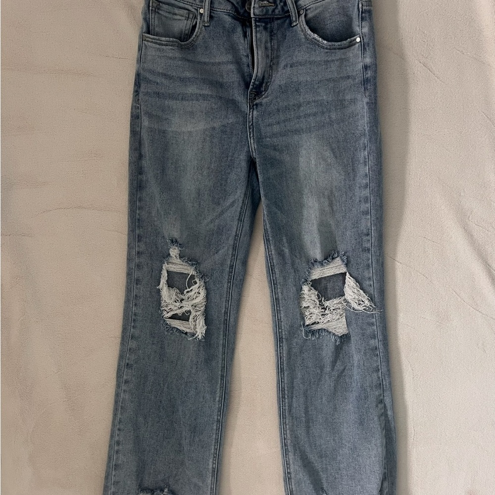 Classic Blue Distressed Women Jeans